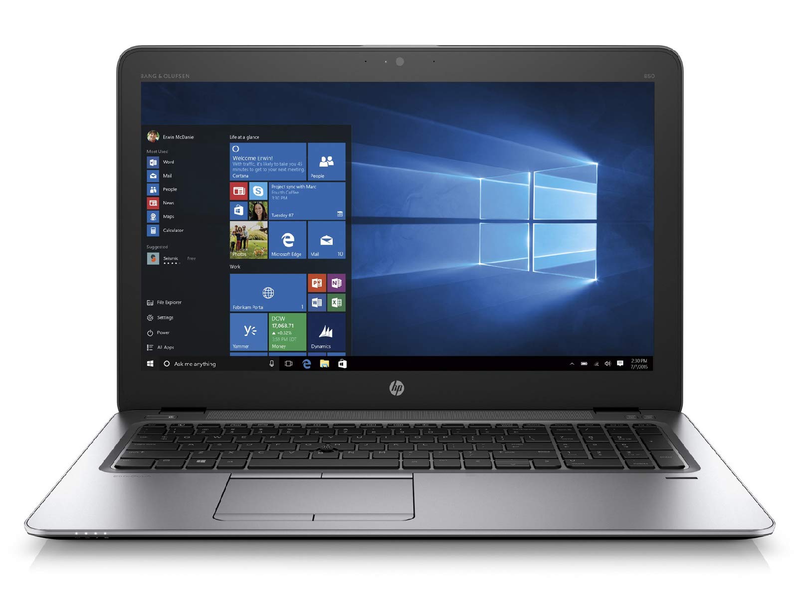 HP Elitebook 850 G3 15.6" Laptop Computer, Intel Core i5-6300U, 16GB DDR4 RAM, 512GB SSD, Backlit Keyboard, Fingerprint, Windows 10 Pro (Renewed)