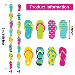 52 Feet Flip Flop Party String Summer Party Garland Flip Flop Hanging Banner Beach Party Garland for Summer Party Beach Party Slipper Theme Party Baby Shower Birthday Party