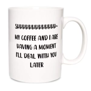 bosmarlin large funny mug gift for coffee lover, big humor cup office worker, 17.5 oz, dishwasher and microwave safe