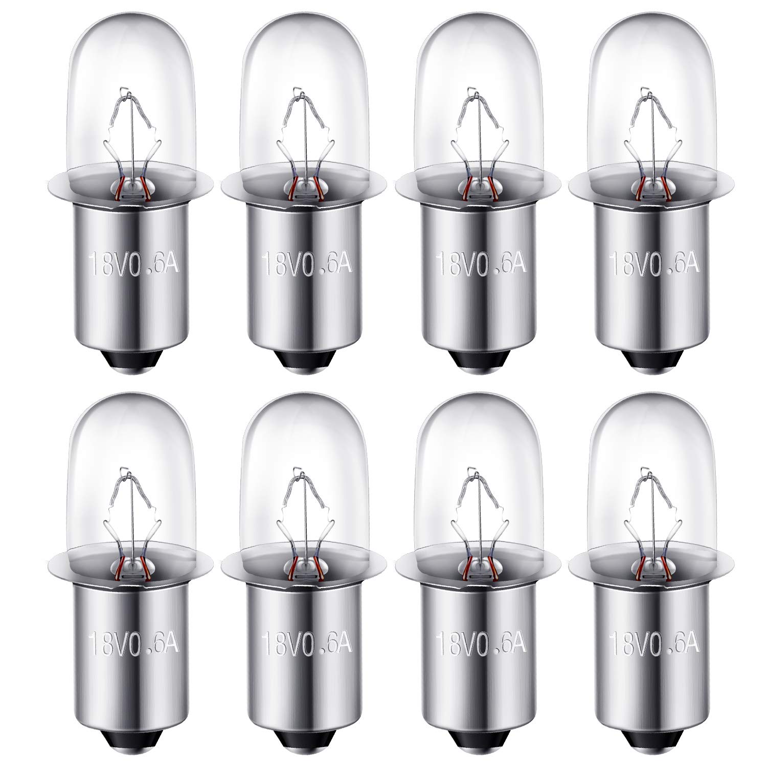 Mudder 8 Packs 780287001 Flashlight Bulbs Flashlight Replacement Bulbs Compatible with Ridgid 18V Flashlight P704 P703 P700