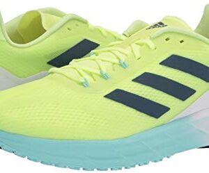 adidas Women's SL20 Running Shoe, Yellow/Crew Navy/Aqua, 12