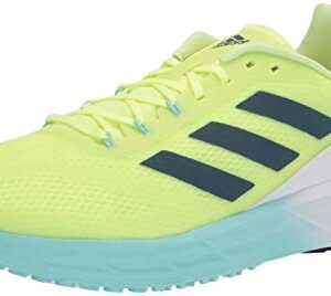 adidas Women's SL20 Running Shoe, Yellow/Crew Navy/Aqua, 12