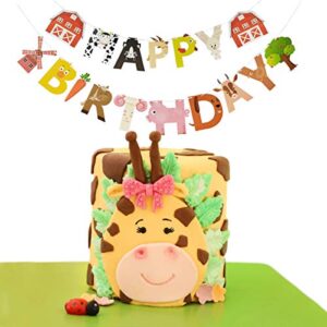 Farm Animals Birthday Banner,Farm Animals Themed Birthday Baby Shower Party Decoration