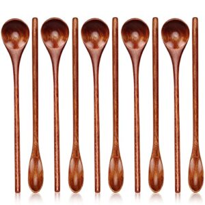 6 pcs small wooden spoons for coffee spoons jars tea spoons wood teaspoons tasting spoon teaspoon mini stirring spoon honey spoons tiny mixing spoon dessert table stir spoon