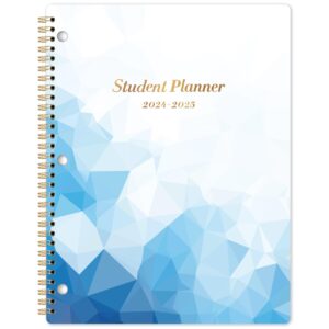 student planner 2024-2025 - monthly and weekly school planner 2024-2025 with stickers, july 2024 - june 2025, 9" x 11", academic planner - blue