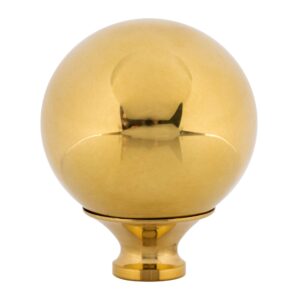 Polished Brass Ball Bed Post Finials | Diameter: 1 3/4" | Replacement Bed Hardware in Antique or Modern Styles | UA-764-BPB (4)