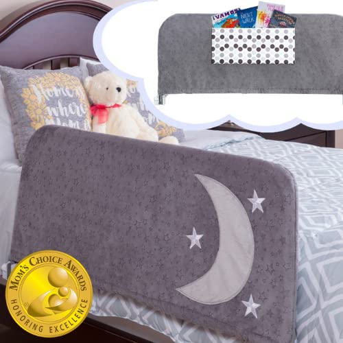 Cosie Covers Bed Rail for Toddlers, Toddler Bed Rail Guard for Baby Kids, Extra Tall, Fits Twin, Full, Queen and King Foldable Side Rail - Standard 43" Grey