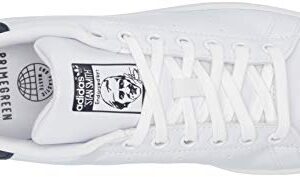 adidas Originals Men's Stan Smith (End Plastic Waste) Sneaker, White/White/Collegiate Navy, 10