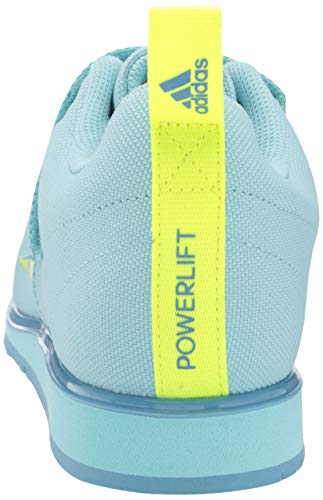 adidas Women's Powerlift 4 Cross Trainer, Hazy Sky/Solar Yellow/Hazy Blue, 9.5