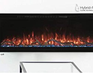 Modern Flames Spectrum Slimline Reliable Electric Fireplace | Customizable Hybrid-FX Flame LED Light Ambience | Remote Controlled | 60 Inch