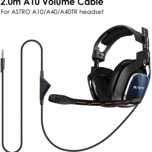 Iootmoy Replacement 2.0M Astro A10 Volume Cable Cord with Volume Control Function Also Works with A40/A40TR Gaming Headsets Xbox one ps4 Controller