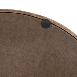 Kate and Laurel Lipton Modern Round Wood Decorative Tray, 18" Diameter, Rustic Brown and Black, Decorative Accent Tray for Storage and Display