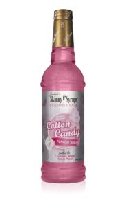 jordan's skinny syrups sugar free flavor infusion syrup - cotton candy - 0 calories 0 sugar 0 carbs - gluten free, keto friendly, made in the usa