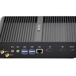 Kingdel® NC860 Powerful Mini Desktop Computer, Fanless Mini PC with Intel i7 10th Gen. CPU(Up to 4.9Ghz), 32GB DDR4 RAM, 512GB SSD, 4K 4096x2304, HD Port, DP, Full Metal Case, Windows 11 Pro