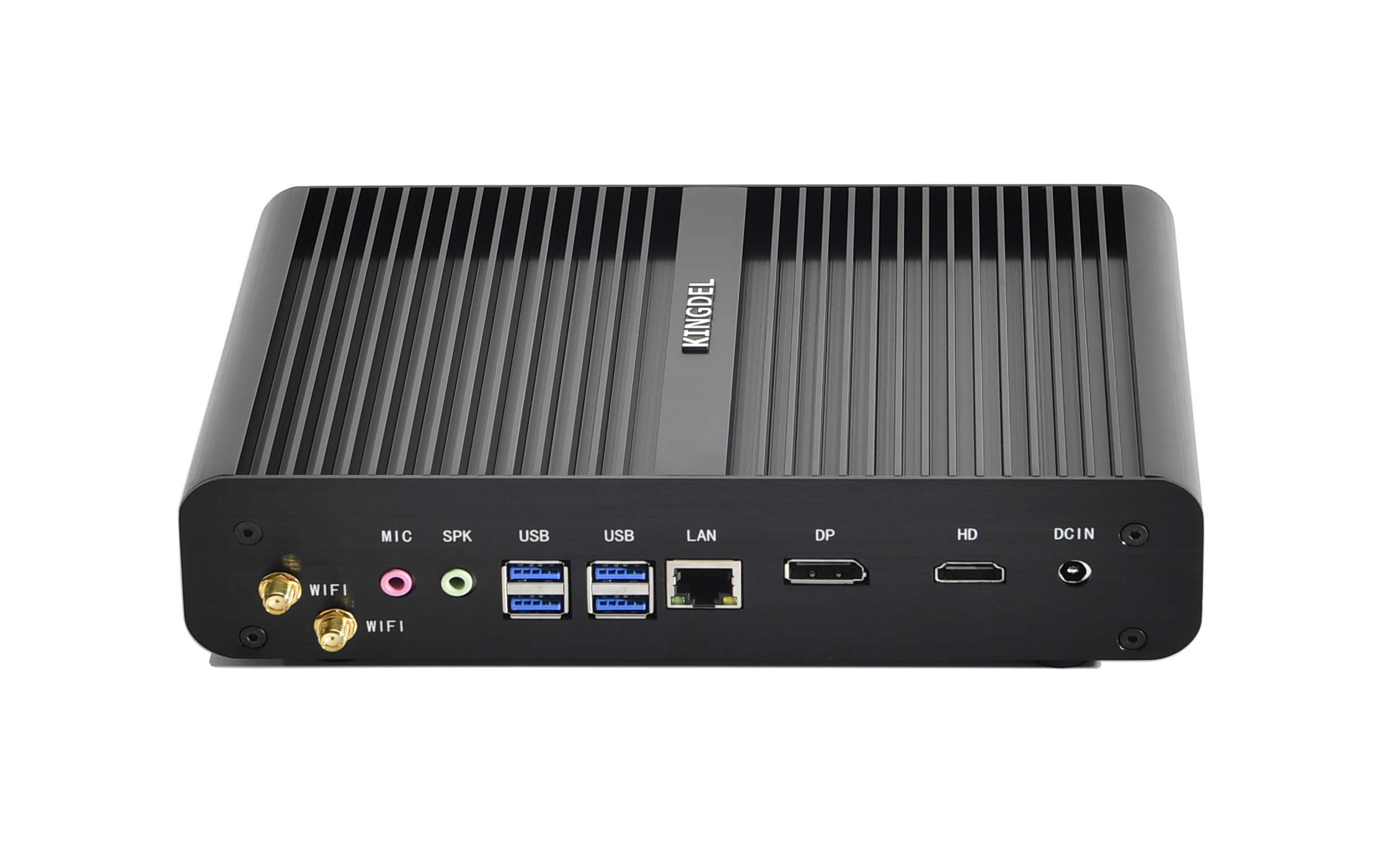 Kingdel® NC860 Powerful Mini Desktop Computer, Fanless Mini PC with Intel i7 10th Gen. CPU(Up to 4.9Ghz), 32GB DDR4 RAM, 512GB SSD, 4K 4096x2304, HD Port, DP, Full Metal Case, Windows 11 Pro