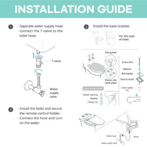 VOVO VB-6000SE Electric Smart Bidet Toilet Seat with Dryer, Heated Toilet Seat, Warm Water, Full Stainless-steel Nozzle - White, Elongated