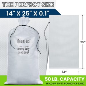 Sand Bags (12 Pack) Empty Sandbags with Ties, Heavy Duty, UV Treated (14" x 25") Non-Slip Empty Bags for Sand - (12 Pack)