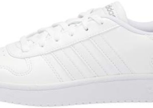 adidas womens Hoops 2.0 Sneaker, White/White/Grey, 11 US