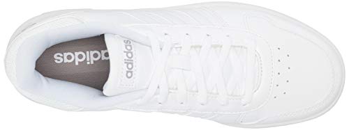 adidas womens Hoops 2.0 Sneaker, White/White/Grey, 11 US