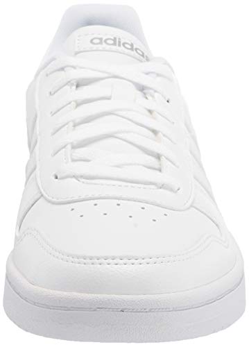 adidas womens Hoops 2.0 Sneaker, White/White/Grey, 11 US