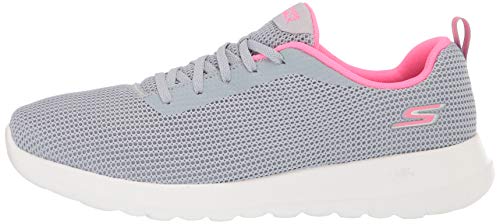 Skechers womens Walking Sneaker, Gray/Pink, 7 US