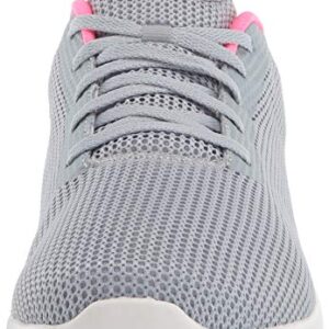 Skechers womens Walking Sneaker, Gray/Pink, 7 US