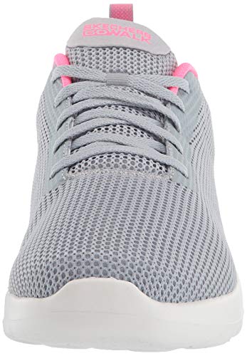 Skechers womens Walking Sneaker, Gray/Pink, 7 US