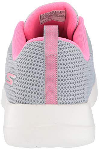 Skechers womens Walking Sneaker, Gray/Pink, 7 US