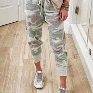 Dokotoo Womens Fashion Casual Summer Front Roomy Pockets Army Drawstring Elastic Waist Cotton Comfy Jogging Pants Jogger Pants Sweatpants S