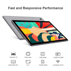 PRITOM L10 3G Phone Tablet - 10'' Android SIM Tablet with G+G HD IPS, Touchscreen, Octa-Core Processor, 3G RAM, 32G ROM, Large Battery, 5G&2.4G WiFi, GPS, Camera, USB C Tablet PC, Full Metal Body