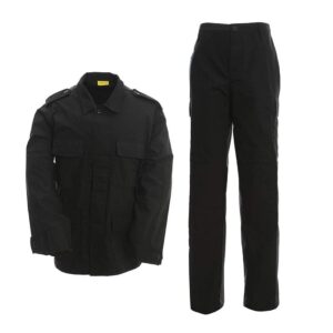 lanbaosi men's tactical bdu uniform combat suit military coat and pants set black