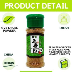 NPG Authentic Chinese Five Spice Blend 1.05 oz, Gluten Free, All Natural Ground Chinese 5 Spice Powder, No Preservatives No MSG, Mixed Spice Seasoning for Asian Cuisine & Stir Fry