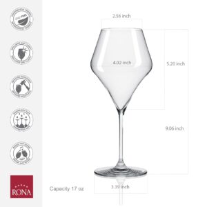 RONA Aram 50 Wine Glass | 17 oz. | Set of 6 |