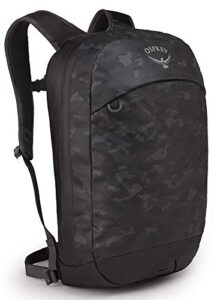 osprey transporter panel loader laptop backpack, camo black, one size