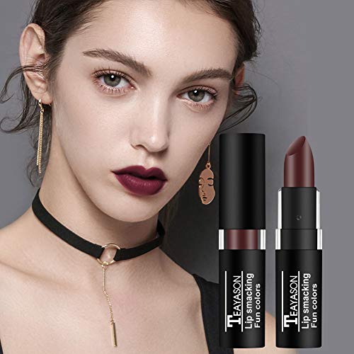 12 Colors Vivid Vampire Matte Lipstick Set Long Lasting Waterproof Velvet Lip Stick for Party, Masquerade, Cosplay, Halloween Makeup