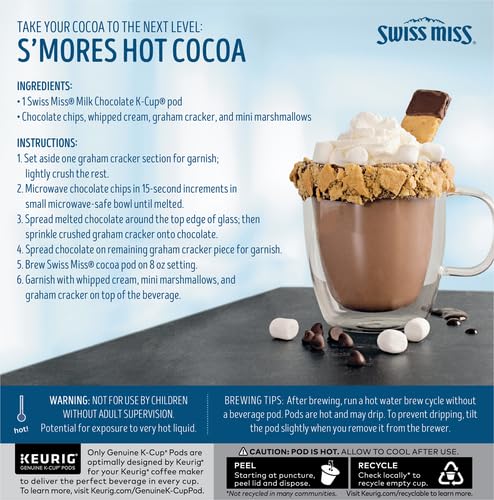 Swiss Miss Milk Chocolate Hot Cocoa Keurig Single-Serve K Cup Pods, 28 Count