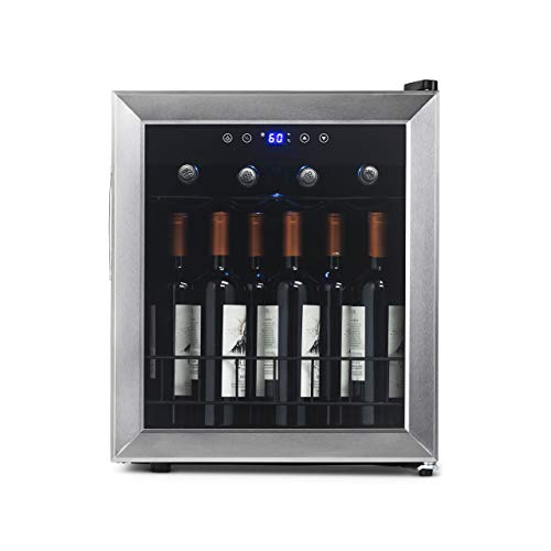 NewAir Wine Cooler and Refrigerator | 23 Bottle Capacity | Freestanding/Built-in Countertop Wine Cellar in Stainless Steel with UV Protected Glass Door