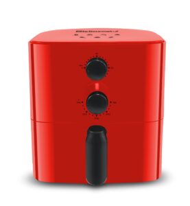elite gourmet eaf-3218r personal 1.1 quart compact space saving electric hot air fryer oil-less healthy cooker, timer & temperature controls, red.