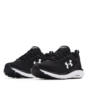 Under Armour Womens Running Shoe, Black/White, 8 US