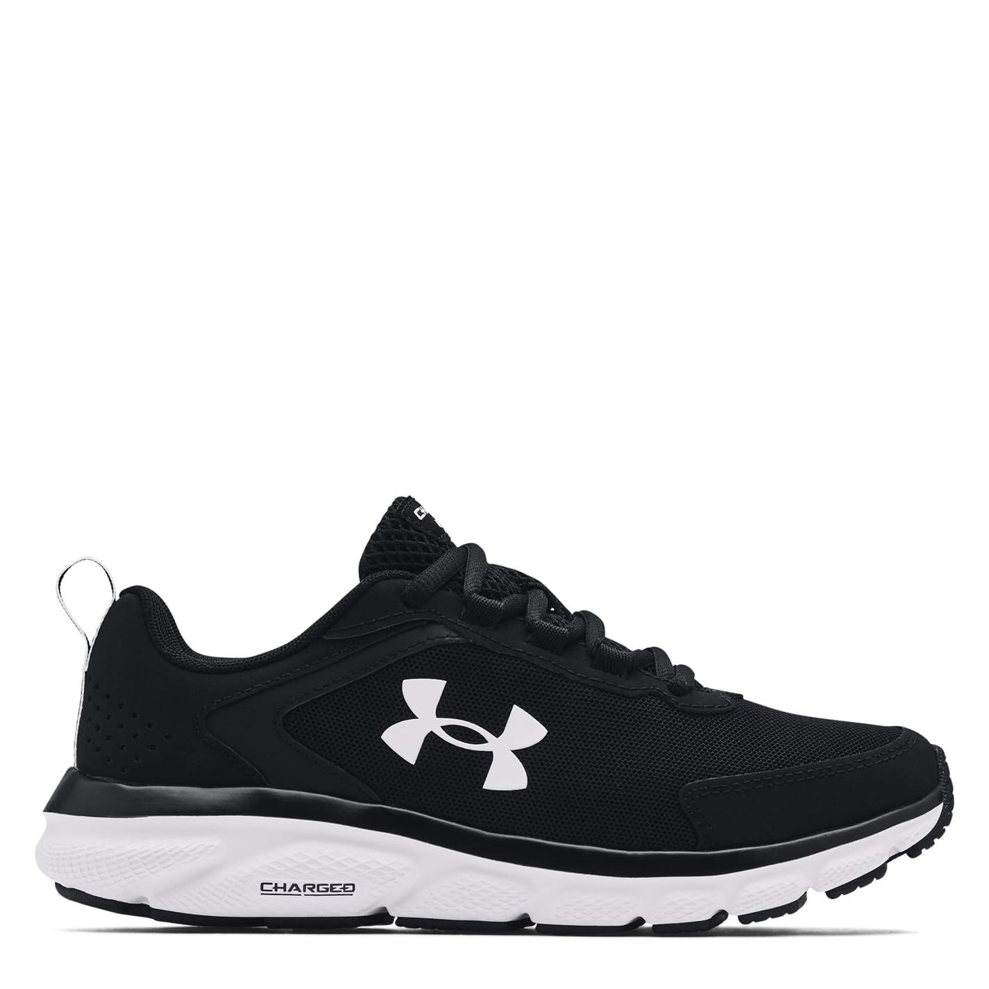 Under Armour Womens Running Shoe, Black/White, 8 US