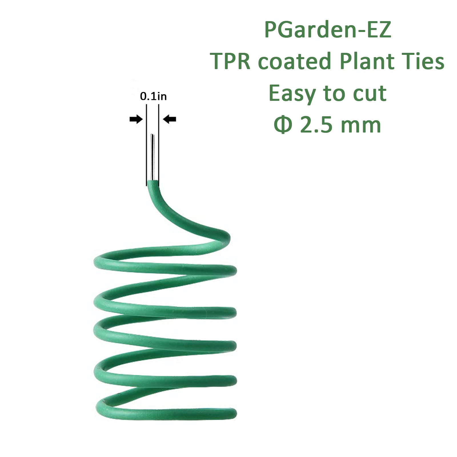 Plant Ties - 32.8ft Soft Twist Ties Green TPR Garden Ties Supply, for Supporting Plants Tomatoes Office Home Organizing