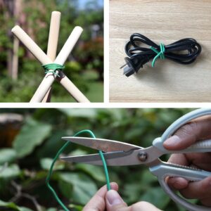 Plant Ties - 32.8ft Soft Twist Ties Green TPR Garden Ties Supply, for Supporting Plants Tomatoes Office Home Organizing