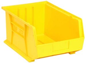 quantum storage systems k-qus255yl-1 ultra-stack and hang bins, 16" x 11" x 8", yellow