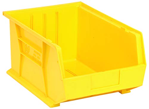 QUANTUM STORAGE SYSTEMS K-QUS255YL-1 Ultra-Stack and Hang Bins, 16" x 11" x 8", Yellow