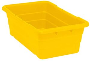 quantum storage k-tub2516-8yl-1 plastic nesting tote, 25-1/8" x 16" x 8-1/2", yellow