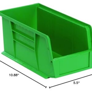 QUANTUM STORAGE SYSTEMS K-QUS230GN-8 8-Pack Ultra-Stack and Hang Bins, 10-7/8 inch x 5-1/2 inch x 5 inch, Green