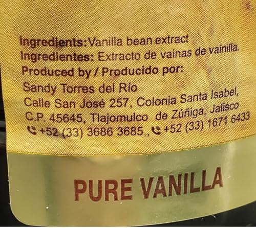 Mexican Vanilla Totonac's Pure Extract - 33.2 Oz Bottle - Premium Vanilla Liquid for Baking & Cooking, Packaging May Vary