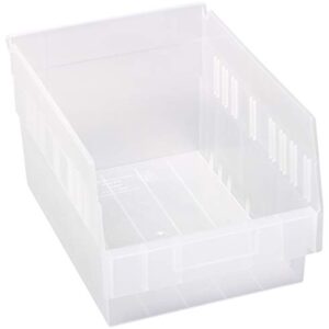 QUANTUM STORAGE SYSTEMS K-QSB207CL-8 8-Pack Store-More 6" Plastic Shelf Bins, 11-5/8" x 8-3/8" x 6", Clear