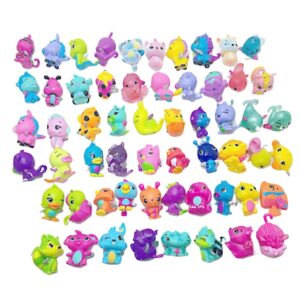 hystyle 30 pcs miniature pet doll set, colorful anime cake toppers, cute pvc animal figures