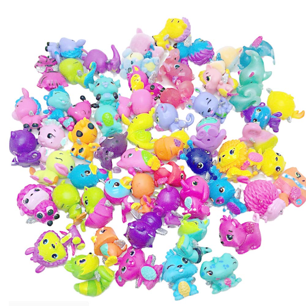 HYSTYLE 30 Pcs Miniature Pet Doll Set, Colorful Anime Cake Toppers, Cute PVC Animal Figures